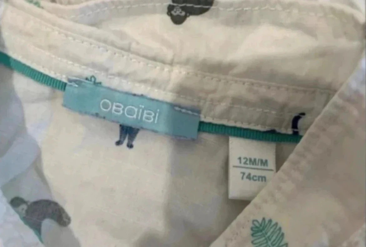 Camisa para bebê menino com estampas – Obaïbi – Tamanho 12 meses – photo 2